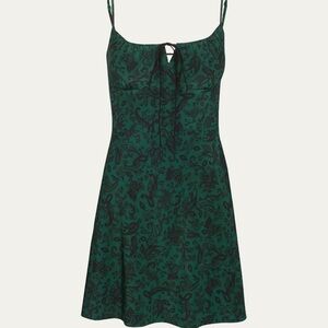 Realisation Par Green and Black Mini Dress